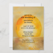 表現主義ゴールデンサンライズ結婚式招待状 招待状 (正面)