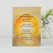 表現主義ゴールデンサンライズ結婚式招待状 招待状 (スタンド正面)