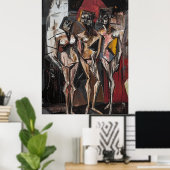 表現主義ザ・スリーグレイスはっきりした- コンテンポラリー ポスター (ホームオフィス)