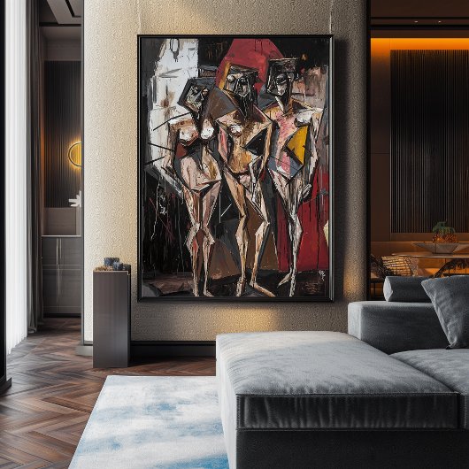 表現主義ザ・スリーグレイスはっきりした- コンテンポラリー ポスター