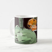 表現主義フルーツワイングリーン花瓶 コーヒーマグカップ (正面左)