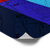 表現主義幾何学コーヒー – カ鮮やかフェ ポスター (角)