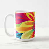 表現主義鮮やかのモダンフローラデザイン コーヒーマグカップ (左)