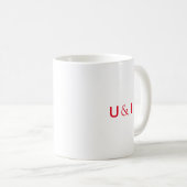 表現力のあるマグカップU & I コーヒーマグカップ (正面右)