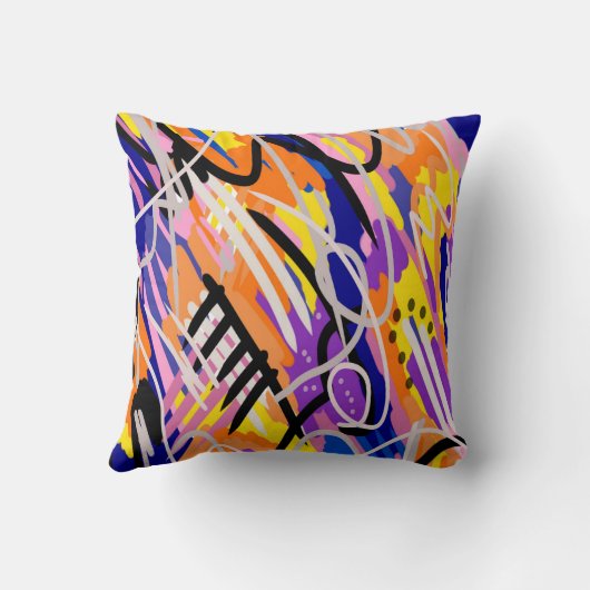 表現力はっきりした豊かな抽象芸術 クッション (裏面)