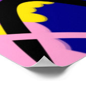 表現力はっきりした豊かな抽象芸術 ポスター (角)