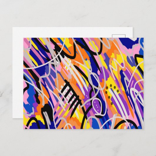 表現力はっきりした豊かな抽象芸術 ポストカード (正面/裏面)