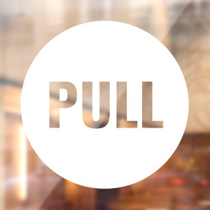 表現力豊かなモダンな白のプル ビジネス ストア ドア ウィンドウサイン