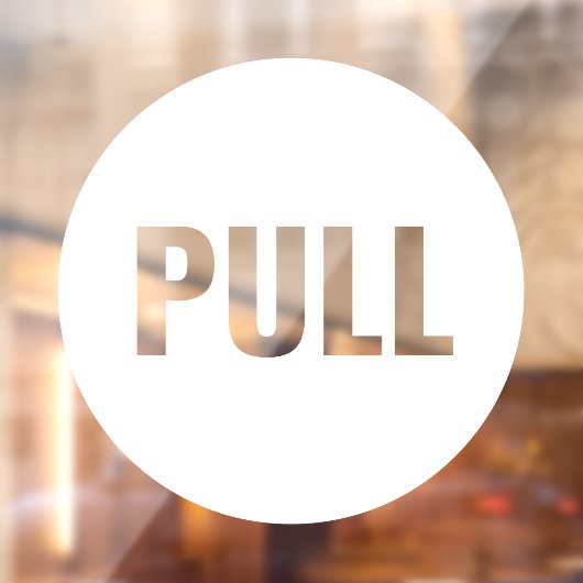 表現力豊かなモダンな白のプル ビジネス ストア ドア ウィンドウサイン (シート2)