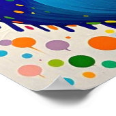 表現力豊かな抽象動物アートデザイン カラフル ポスター (角)