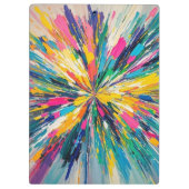 表現抽象芸術カラフルウォールアートポスターデコル クリップボード (裏面)