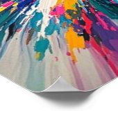 表現抽象芸術カラフルウォールアートポスターデコル ポスター (角)