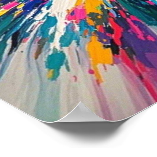 表現抽象芸術カラフルウォールアートポスターデコル ポスター (角)