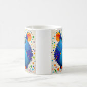 表現抽象芸術動物アートデザインカラフル コーヒーマグカップ (中央)