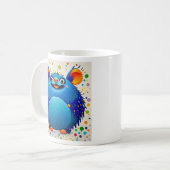 表現抽象芸術動物アートデザインカラフル コーヒーマグカップ (正面左)