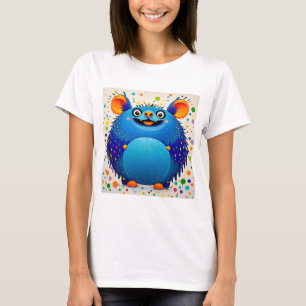 表現抽象芸術動物アートデザインカラフル Tシャツ