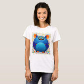 表現抽象芸術動物アートデザインカラフル Tシャツ (正面フル)