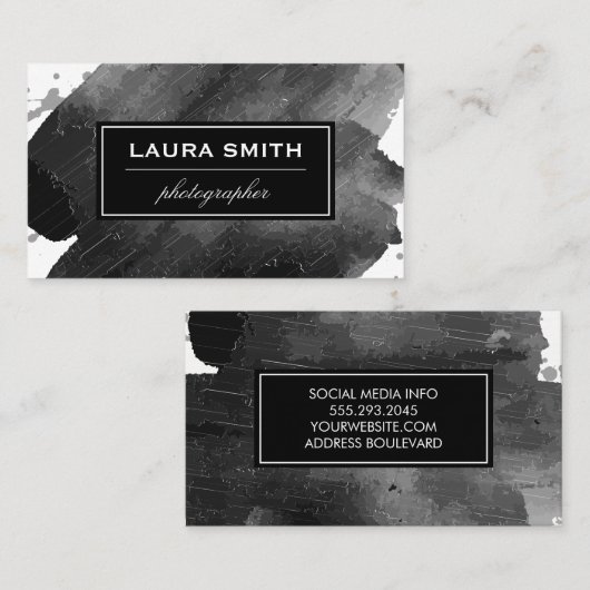 表現白黒 名刺 (正面/裏面)