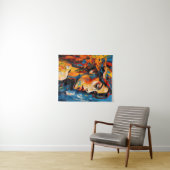 表現者はっきりした女性ポートレート抽象芸術芸術 タペストリー (インサイチュ(横))