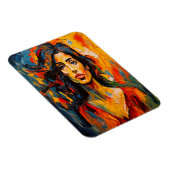 表現者はっきりした女性抽象芸術ポートレートアート マグネット (右側)