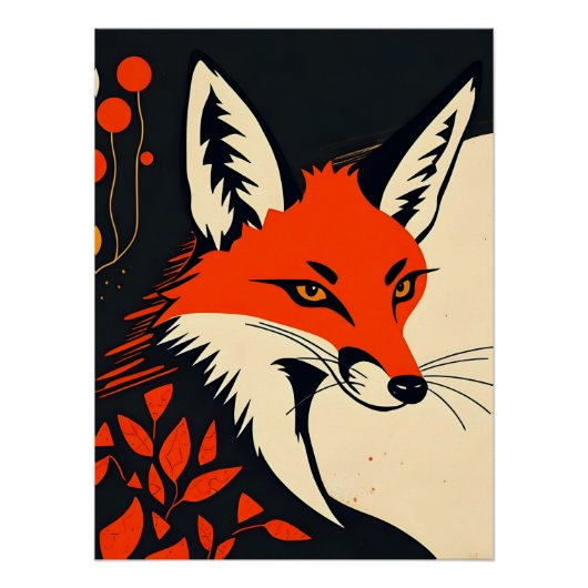 表現者カラフルアニマルアートポスター ポスター (正面)