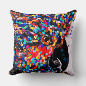 表現者鮮やかの熱帯鳥の壁芸術 クッション (正面)