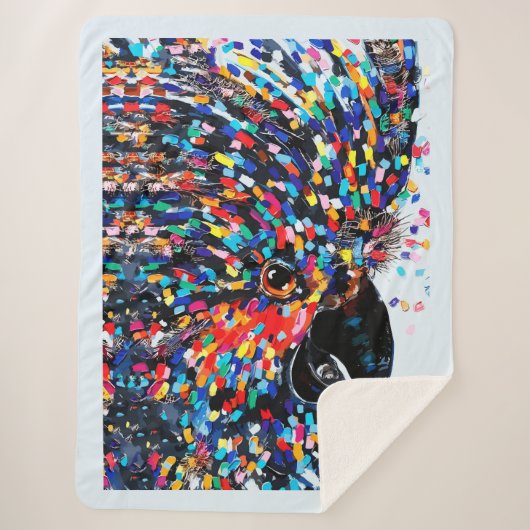 表現者鮮やかの熱帯鳥の壁芸術 シェルパブランケット (正面)