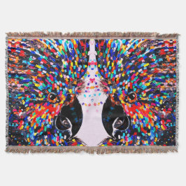 表現者鮮やかの熱帯鳥の壁芸術 スローブランケット