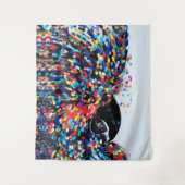 表現者鮮やかの熱帯鳥の壁芸術 タペストリー (正面)