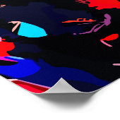 表現者鮮やかの熱帯鳥の壁芸術 ポスター (角)