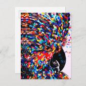 表現者鮮やかの熱帯鳥の壁芸術 ポストカード (正面/裏面)