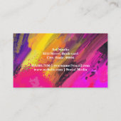 表現芸術 | 絵を描ブラシのストロークとスパッタ 名刺 (裏面)