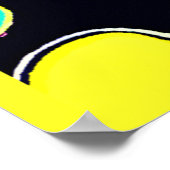 表現豊かなカラフルフルーツのネオン作品 ポスター (角)