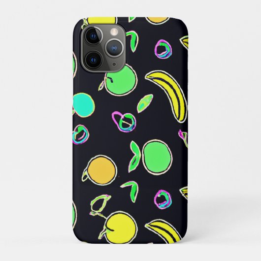 表現豊かなカラフルフルーツのネオン作品 Case-Mate iPhoneケース (裏)