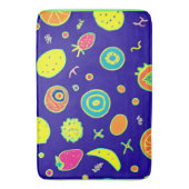 表現豊かなネオンフルーツのアーティストパターン バスマット (正面縦)