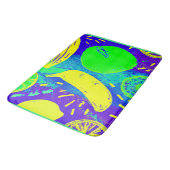 表現豊かなフルーツのネオンカラーパターンアート バスマット (アングル)