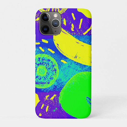 表現豊かなフルーツのネオンカラーパターンアート Case-Mate iPhoneケース (裏)