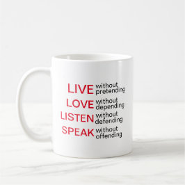 表現豊かなマグカップ生聞活話、愛、 コーヒーマグカップ