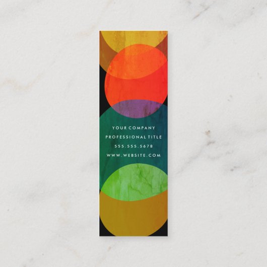 表現豊かな円形 スキニー名刺 (裏面)