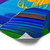 表現豊かな抽象アートのデザイン壁飾りポスター ポスター (角)