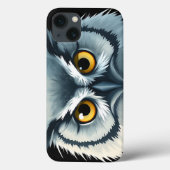 表現豊かな目をしたフワフクロウ Case-Mate iPhoneケース (裏面)