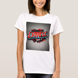 表現豊かな赤:言葉'Express'デザイン» Tシャツ
