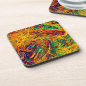 表現鮮やか色パターン コースター (左側)