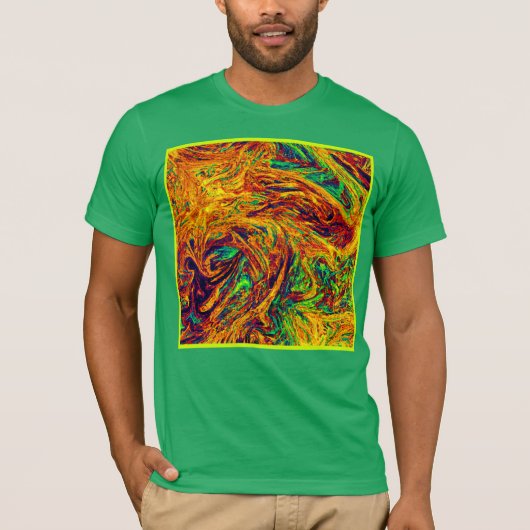 表現鮮やか色パターン Tシャツ (正面)
