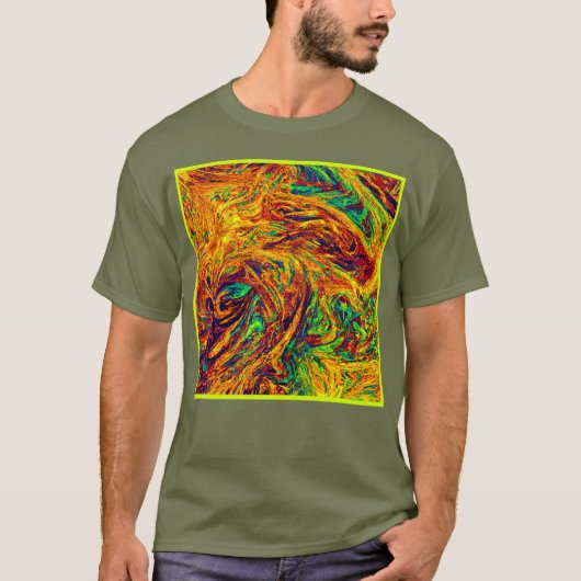 表現鮮やか色パターン Tシャツ (正面)
