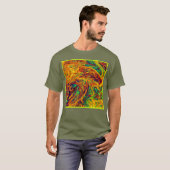 表現鮮やか色パターン Tシャツ (正面フル)