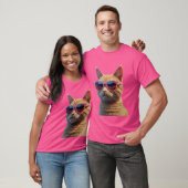 表現3Dオレンジキャットティー Tシャツ (ユニセックス)