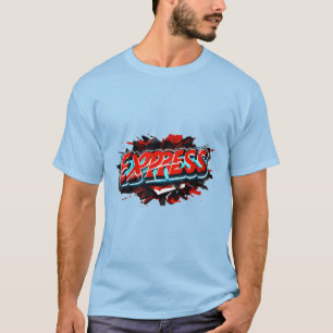表現:グラフィティスタイル3DメタリックTシャツデザイン Tシャツ