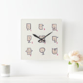 表現 スクエア壁時計 (ホーム)