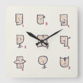 表現 スクエア壁時計 (正面)